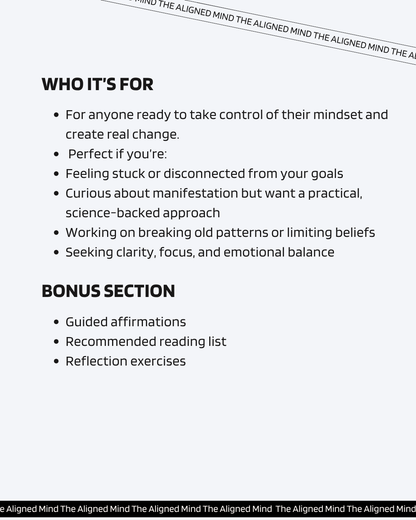 The Aligned Mind – A Practical Guide to Rewire Your Brain & Manifest Your Reality